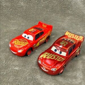 DISNEY PIXAR CARS METALLIC RUSTEZE RACING CENTER LIGHTNING MCQUEEN & Regular LM